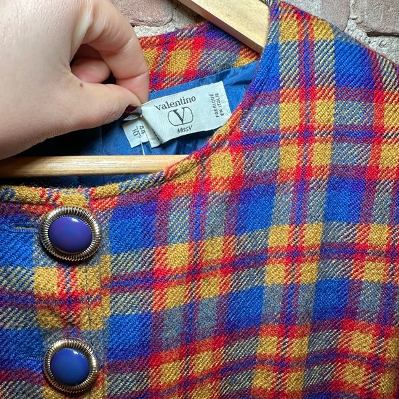 Valentino Wool Plaid Dress - Picture 9 of 9